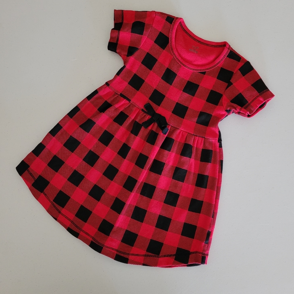 Touched By Nature Plaid Toddler's Dress